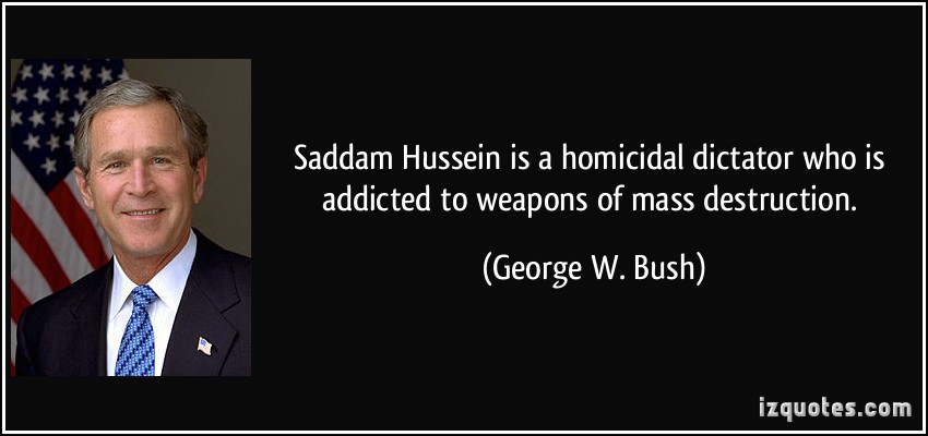 Bufala: Saddam Hussein dispone di armi di distruzione di massa