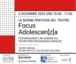 Focus AdoleScen[z]a | L’avant-programme della giornata del 2 dicembre 2023