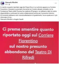 Il post di Giancarlo Mordini su Facebook, 29 aprile 2025